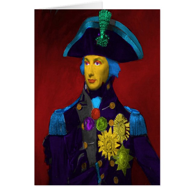Horatio Nelson Pop Art Birthday Card Hälsningskort (Framsidan)