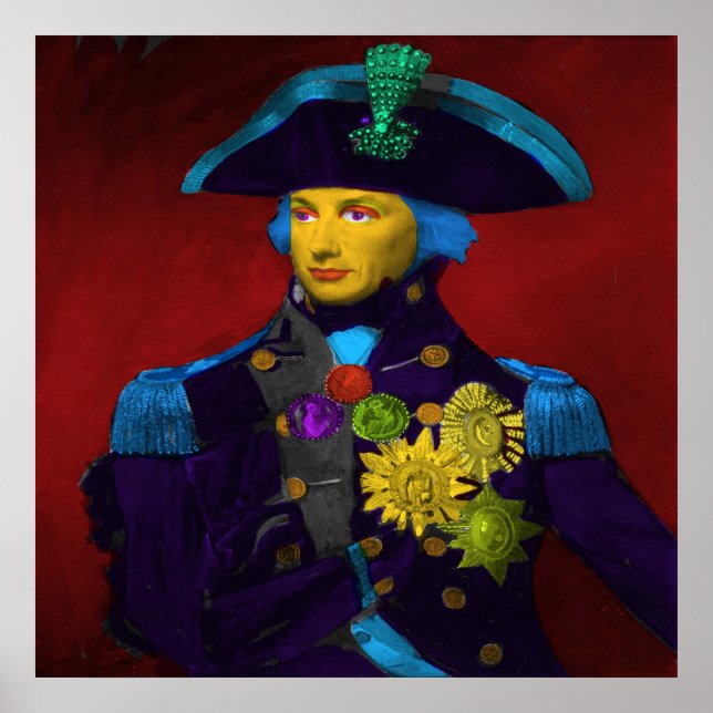 Horatio Nelson Pop Art Poster (Framsidan)