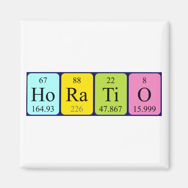Horatio periodiskt bord namn magnet (Framsidan)
