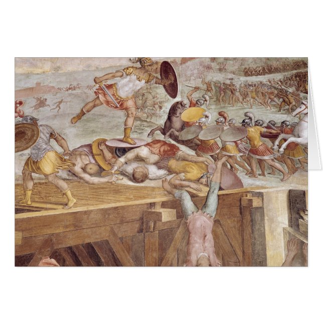 Horatius Cocles på Sublicianen överbryggar Hälsningskort (Framsidan Horizontal)