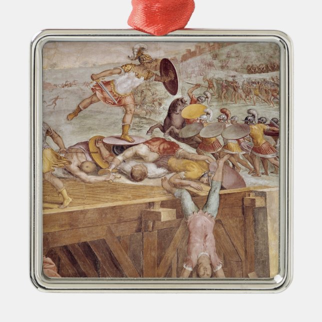 Horatius Cocles på Sublicianen överbryggar Julgransprydnad Metall (Framsidan)