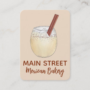Horchata Orxata Mexican Beverage Bakery Café Visitkort