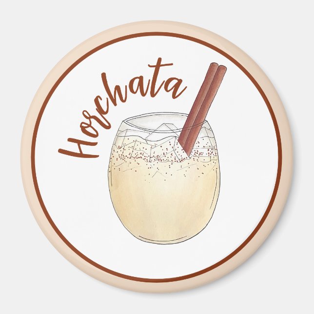 Horchata Orxata Mexican Spain Beverage Drink Magnet (Framsidan)