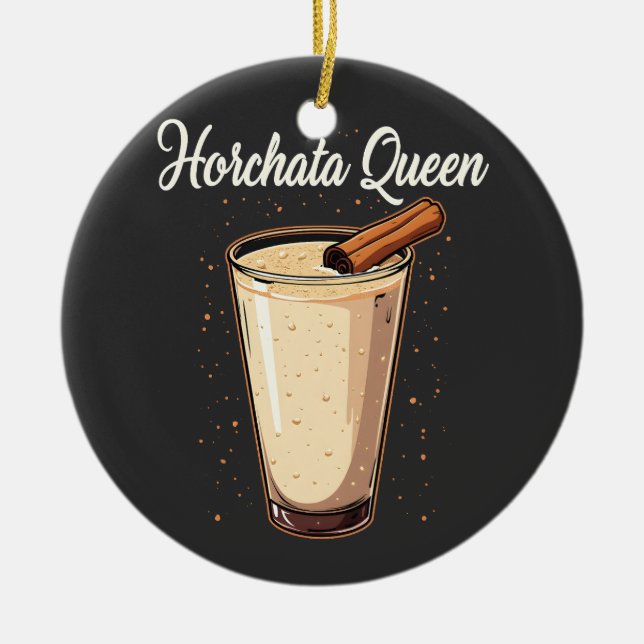Horchata Queen Mexican Spain Drink Julgransprydnad Keramik (Framsidan)