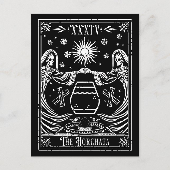 Horchata Tarot Card Vykort (Framsida)