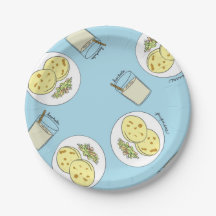 Horchata y Pupusas papperstallrikar