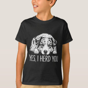Hörd linje konst australiensisk herde hundälskare t shirt