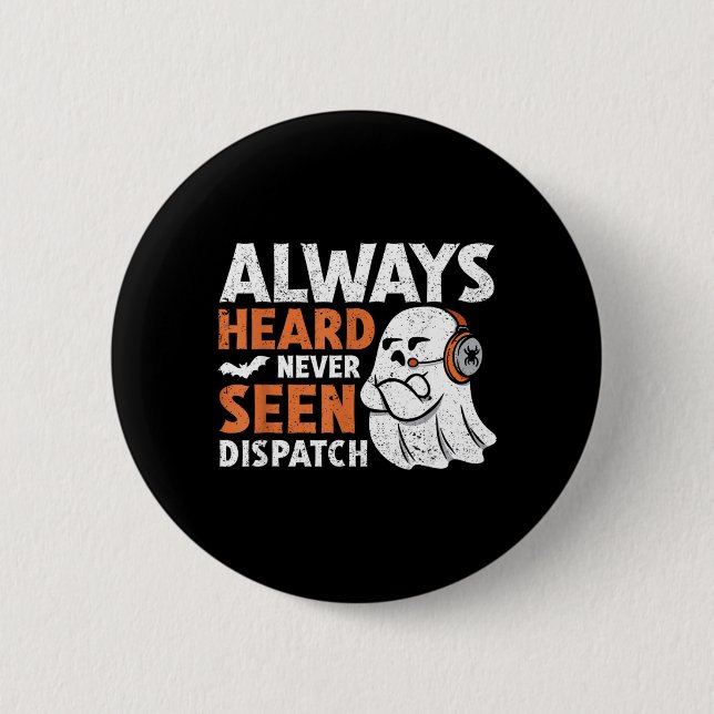 Hörd Sett Dispatch Läskig Halloween Söt Spöke Knapp (Framsida)