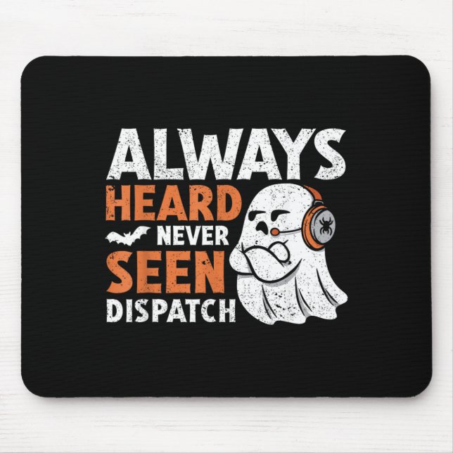 Hörd Sett Dispatch Läskig Halloween Söt Spöke Musmatta (Framsidan)