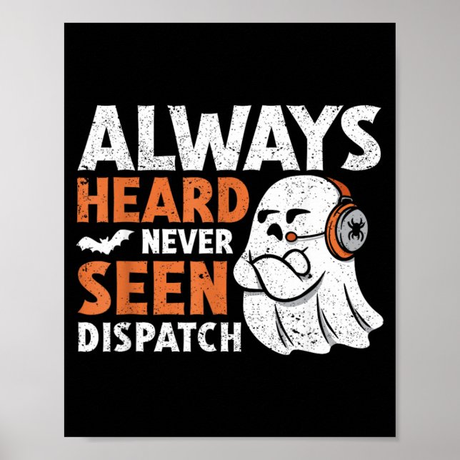 Hörd Sett Dispatch Läskig Halloween Söt Spöke Poster (Framsidan)