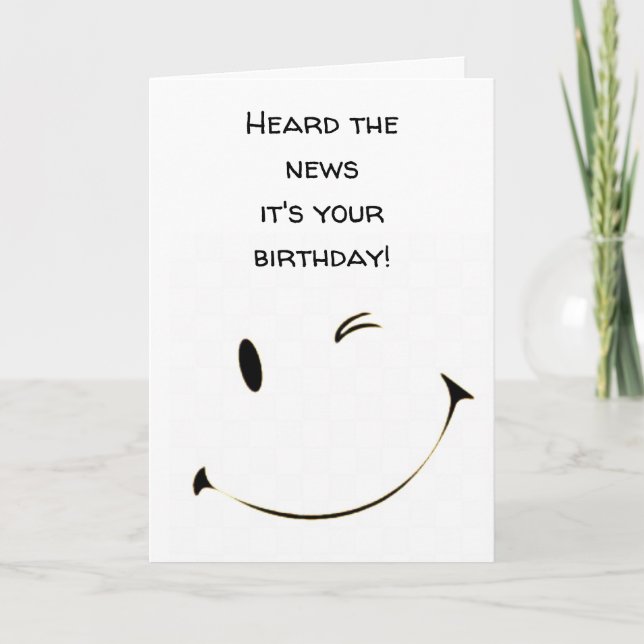 HÖRDE ATT DET ÄR "DIN FÖDELSEDAG" KORT (Framsida)