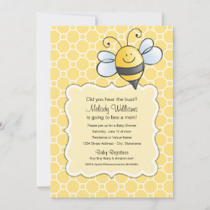 Hörde du surrandet? Bumblebee Baby Shower Inbjudningar