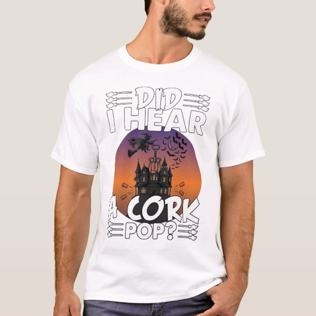 Hörde proppen poppa Halloween spökhus korkskruv T Shirt (Framsida)