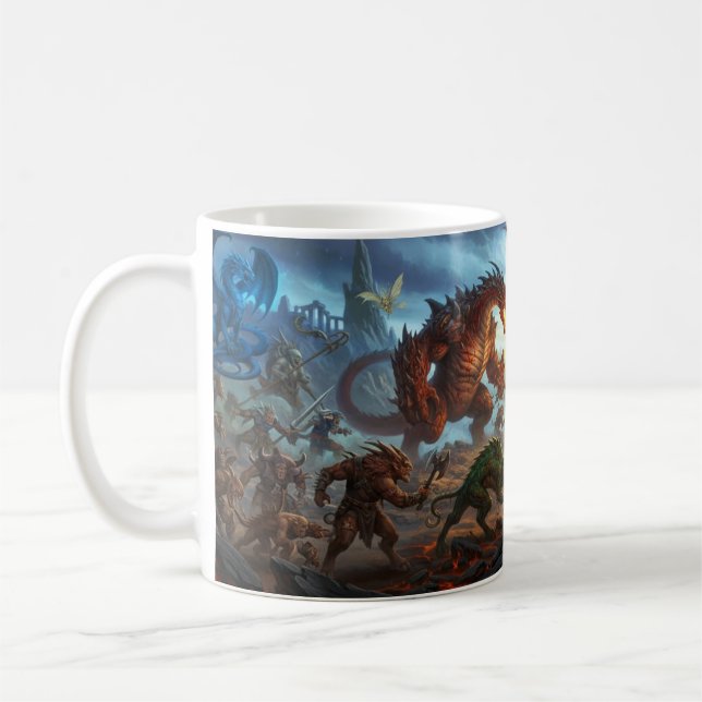 Horden släppt lös kaffemugg (Vänster)