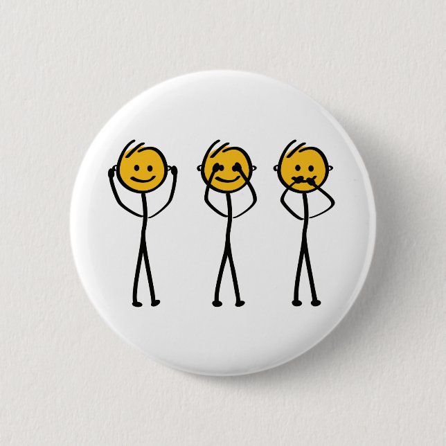 Horen, zien en zwijgen tekening. Drie aapjes Knapp (Framsida)