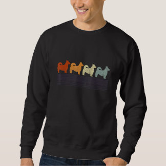 Horgi Vintage Retro Mamma Hund Kvinnor i Pappa Lång Ärmad Tröja