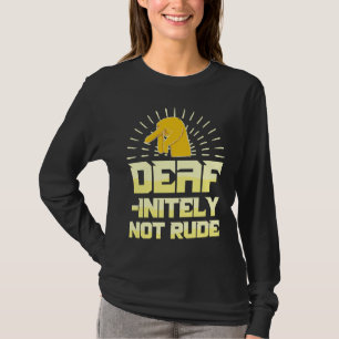 Hörhjälpmedels Döva stolthet ASL handskylt språk D T Shirt