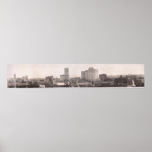 Horisont 1916 beskådar, Birmingham, långt foto för Poster