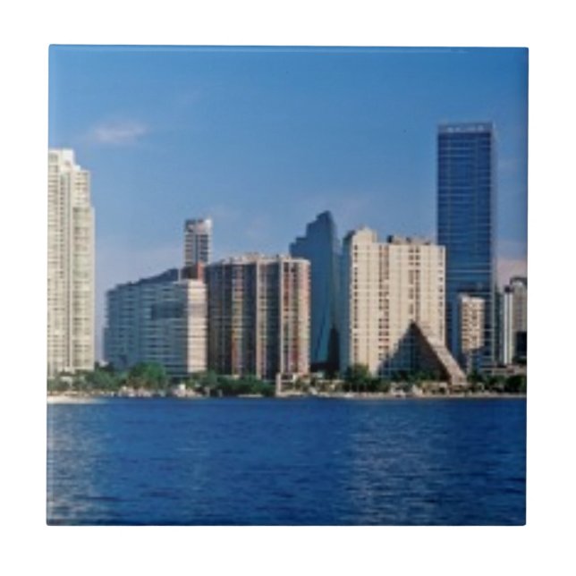 Horisont av Miami, Florida Kakelplatta (Framsidan)