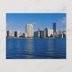 Horisont av Miami, Florida Vykort