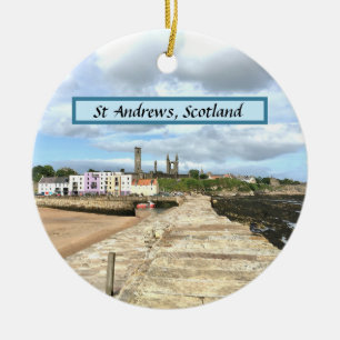 Horisont av St Andrews, Fife, Skottland med pir Julgransprydnad Keramik