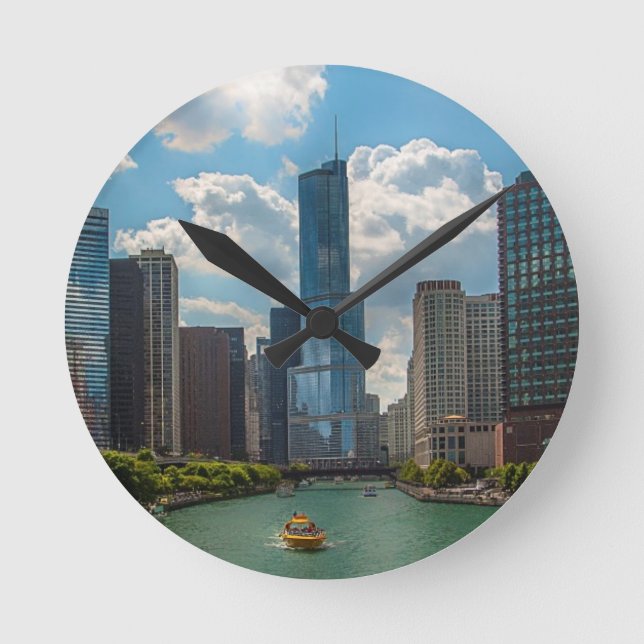 Horisont Chicago Rund Klocka (Framsida)