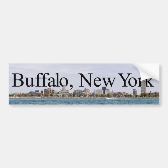 Horisont för buffel NY med buffeln i Bildekal (Framsidan)