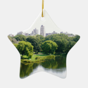 Horisont för NYC Central Park Julgransprydnad Keramik