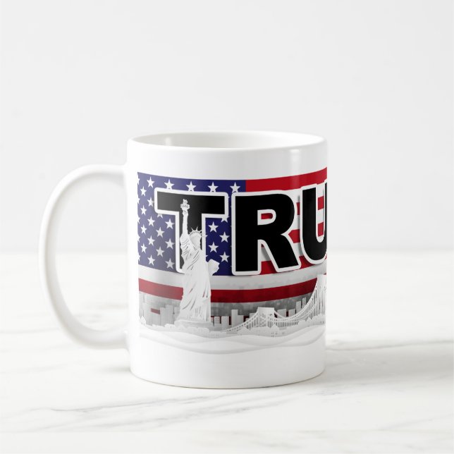 Horisont för trumf 2020 NYC Kaffemugg (Vänster)