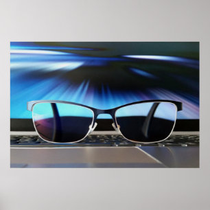Horisont genom glasögon poster