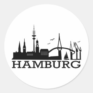 Horisont Hamburg Runt Klistermärke