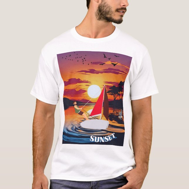 Horisont Harmony vid Sunset T Shirt (Framsida)