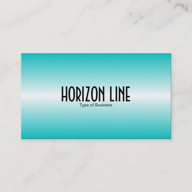 Horisont Line - Djup Cyan Visitkort (Framsida)