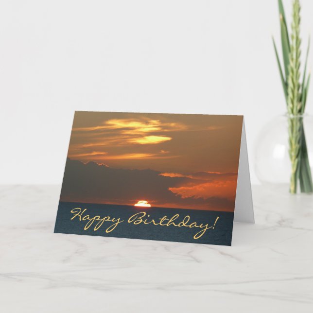 Horisont Sunset Birthday Card (tomt invändigt) Kort (Framsida)