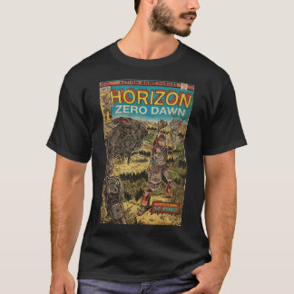 Horisont Zero Dawn tecknad täcker fläkt art T Shirt