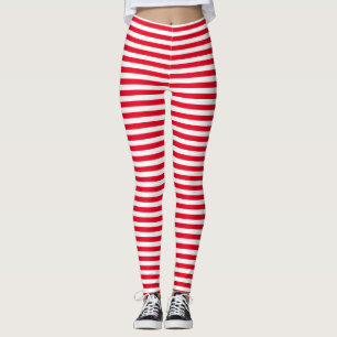 HorisontalCandycane randmönster Leggings