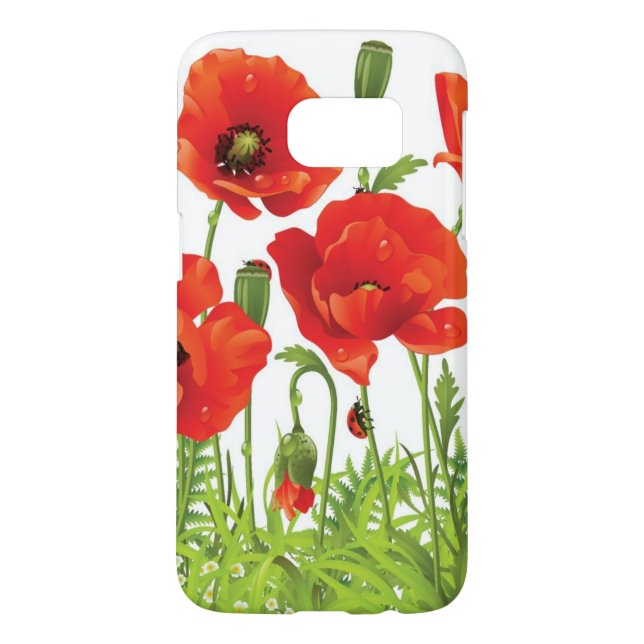 Horisontalgräns med den röda vallmon Case-Mate samsung galaxy skal (Baksidan)