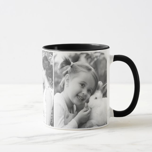 horisontalsvartvitt foto mugg (Höger)