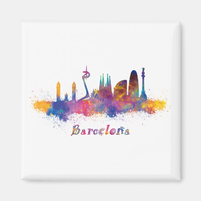 horisonte barcelona acuarela magnet (Framsidan)