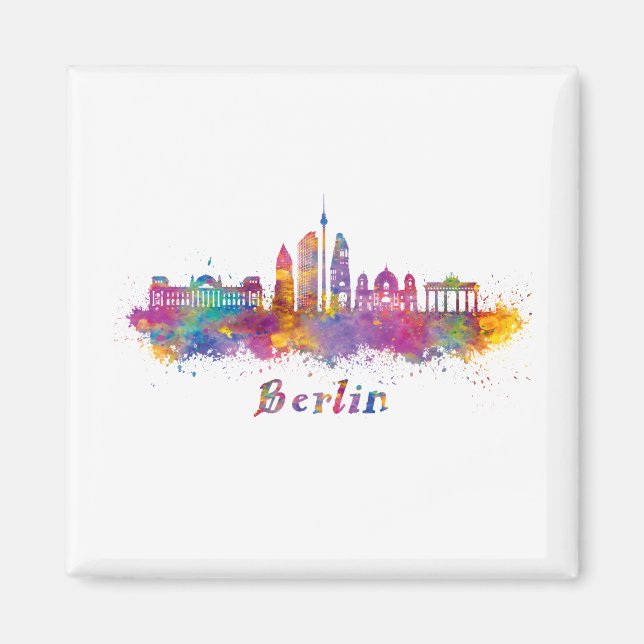 horisontell berlin acuarela magnet (Framsidan)