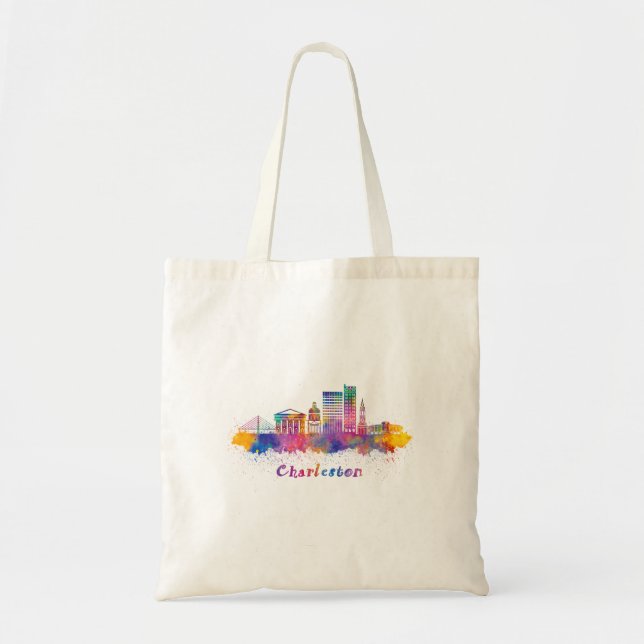 horisontell charleston acuarela tygkasse (Framsidan)