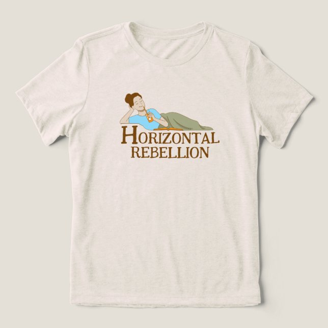 Horisontell Rebellion Anpassad Text  T Shirt (Design Framsida)