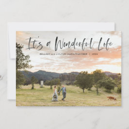 Horisontellt It's a Wonderful Life Foto som sträck Julkort