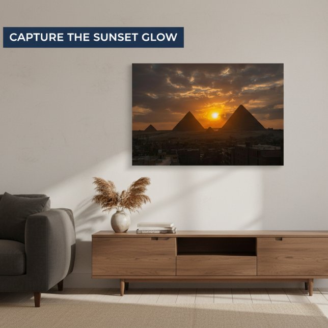 Horisonten för att bli: Giza Pyramids Sunset Fototryck (Skapare uppladdad)