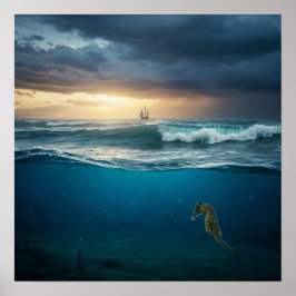 Horisonter över och under poster