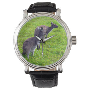 Horisonter utan gränser: Grått Kangaroos på Grassy Armbandsur