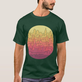 Horisontlinje retro t shirt