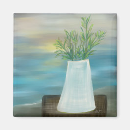 Horizon Glow Bouquet Original Art Magnet