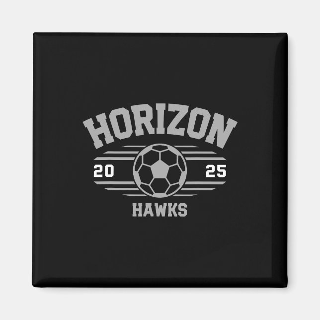 Horizon Hawks fotbollsräkning 2025  Magnet (Framsidan)