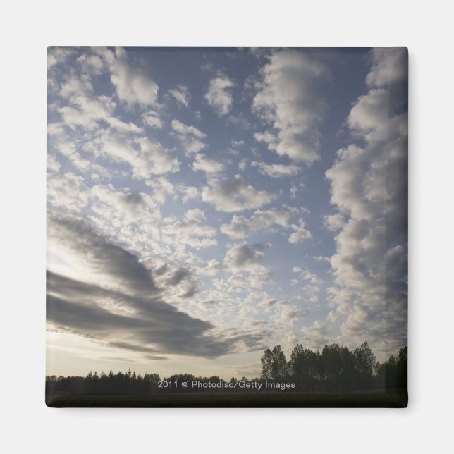 Horizon Himlar View med moln Magnet (Framsidan)